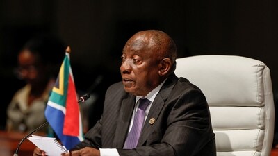 South African President Cyril Ramaphosa (via REUTERS)