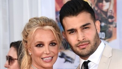 Britney Spears and Sam Asghari appear at the Los Angeles premiere of "Once Upon a Time in Hollywood" on July 22, 2019 (Photo by Jordan Strauss/Invision/AP, File) (Jordan Strauss/Invision/AP)