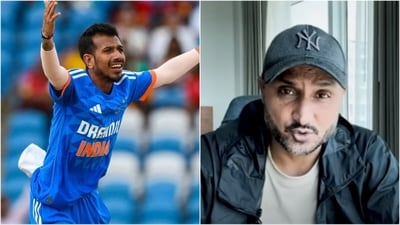 Harbhajan Singh (R) has criticised the decision to drop Yuzvendra Chahal from India's squad for Asia Cup 2023 (File/YouTube) Harbhajan Singh (R) has criticised the decision to drop Yuzvendra Chahal from India's squad for Asia Cup 2023 (File/YouTube)