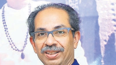 Mumbai, India - Aug. 18, 2023: Leader of Opposition in Legislative Assembly Vijay Wadettiwar shares light moment with Shiv Sena chief Uddhav Thackeray at Matoshree, Bandra, in Mumbai, India, on Friday, August 18, 2023. (Photo by HT Photo/ Hindustan Times) (Hindustan Times) Mumbai, India - Aug. 18, 2023: Leader of Opposition in Legislative Assembly Vijay Wadettiwar shares light moment with Shiv Sena chief Uddhav Thackeray at Matoshree, Bandra, in Mumbai, India, on Friday, August 18, 2023. (Photo by HT Photo/ Hindustan Times) (Hindustan Times)