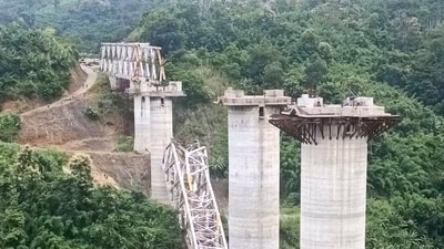 The accident happened in Sairang area, about 20 km from Aizawl, according to officials. (PTI) The accident happened in Sairang area, about 20 km from Aizawl, according to officials. (PTI)