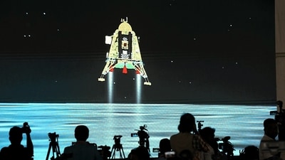 Bengaluru: ISRO employees watch the successful soft landing of Chandrayaan-3 on the surface of the moon at ISRO's Telemetry, Tracking and Command Network facility, in Bengaluru, Wednesday, Aug 23, 2023. (PTI Photo/Shailendra Bhojak)(PTI08_23_2023_000366A) (PTI) Bengaluru: ISRO employees watch the successful soft landing of Chandrayaan-3 on the surface of the moon at ISRO's Telemetry, Tracking and Command Network facility, in Bengaluru, Wednesday, Aug 23, 2023. (PTI Photo/Shailendra Bhojak)(PTI08_23_2023_000366A) (PTI)