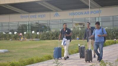 The Hindon Airport Civil Terminal in Ghaziabad in 2019. (Sakib Ali/HT Archive)
