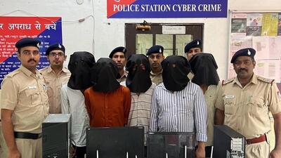 The accused gang members in custody of Chandigarh Police. (HY Photo) The accused gang members in custody of Chandigarh Police. (HY Photo)