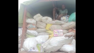 The workbooks in question were reportedly intended for distribution among young students in Kheri’s basic schools. (HT Photo) The workbooks in question were reportedly intended for distribution among young students in Kheri’s basic schools. (HT Photo)
