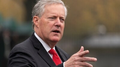 FILE -Former White House Chief of staff Mark Meadows speaks with reporters at the White House, Oct. 21, 2020, in Washington. (AP Photo/Alex Brandon, File) (AP) FILE -Former White House Chief of staff Mark Meadows speaks with reporters at the White House, Oct. 21, 2020, in Washington. (AP Photo/Alex Brandon, File) (AP)