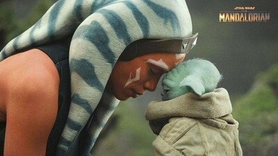 Ahsoka with Grogu in The Mandolorian (Disney Plus) Ahsoka with Grogu in The Mandolorian (Disney Plus)