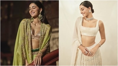 Meanwhile, Ananya had earlier shared pictures of herself dressed in two breathtaking traditional ensembles. She wore a bralette and skirt set by Anamika Khanna and an ivory sequinned lehenga set by Sawan Gandhi. Her film Dream Girl 2 will release on August 25. (Instagram) Meanwhile, Ananya had earlier shared pictures of herself dressed in two breathtaking traditional ensembles. She wore a bralette and skirt set by Anamika Khanna and an ivory sequinned lehenga set by Sawan Gandhi. Her film Dream Girl 2 will release on August 25. (Instagram)