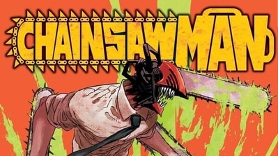In Chainsaw Man manga chapter 140, the quirky Chainsaw Man Church expresses its witty disapproval of the United States. (Tatsuki Fujimoto/Shueisha, Viz Media) In Chainsaw Man manga chapter 140, the quirky Chainsaw Man Church expresses its witty disapproval of the United States. (Tatsuki Fujimoto/Shueisha, Viz Media)