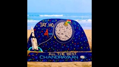 Sand art created on Odisha’s Puri beach. (X/@sudarsansand) Sand art created on Odisha’s Puri beach. (X/@sudarsansand)