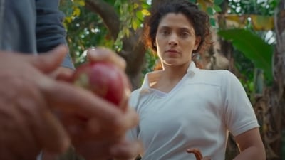Saiyami Kher in a still from Ghoomer.
