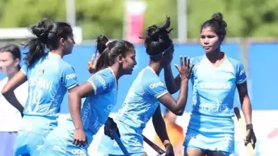 India players in action during the junior 4-nations tournament (Hockey India/Twitter)