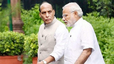 Prime Minister Narendra Modi and Defence Minister Rajnath Singh.