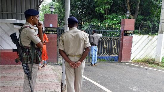 ED raids the premises of Jharkhand finance minister Rameshwar Oraon in conncetion with alleged liquor scam, in Ranchi. (ANI)