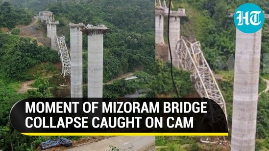 Dust Cloud After Mizoram's Railway Bridge Collapse On Cam | 17 Workers Killed, Many Trapped Dust Cloud After Mizoram's Railway Bridge Collapse On Cam | 17 Workers Killed, Many Trapped