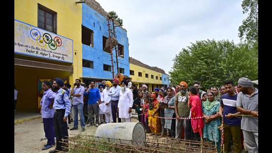 The school in Ludhiana. (Gurpreet Singh/HT)