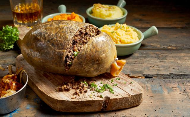Haggis with neeps and tatties. (stockcreations/Shutterstock) Haggis with neeps and tatties. (stockcreations/Shutterstock)