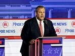 Chris Christie, former governor of New Jersey and 2024 Republican presidential candidate, during the Republican primary presidential debate hosted by Fox News in Milwaukee, Wisconsin, US, on Wednesday, Aug. 23, 2023. 