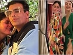 Kareena Kapoor poses with Karan Johar and Malaika Arora at her house party. Kareena Kapoor poses with Karan Johar and Malaika Arora at her house party.