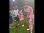 Messi was seen swapping shirts with his fellow countryman and Cincinnati midfielder Luciano Acosta Messi was seen swapping shirts with his fellow countryman and Cincinnati midfielder Luciano Acosta
