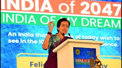 Atishi holds both services and vigilance portfolios in the Delhi government. (HT Photo) Atishi holds both services and vigilance portfolios in the Delhi government. (HT Photo)