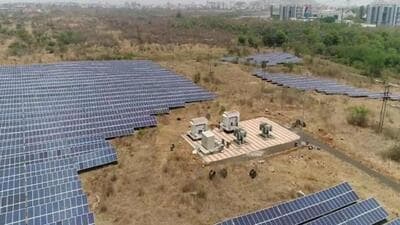 College of Military Engineering (CME), Khadki has set up a 7MW solar power plant in two phases on the campus. (HT PHOTO)