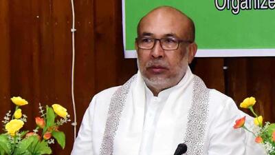 Manipur chief minister N Biren Singh. (ANI) Manipur chief minister N Biren Singh. (ANI)