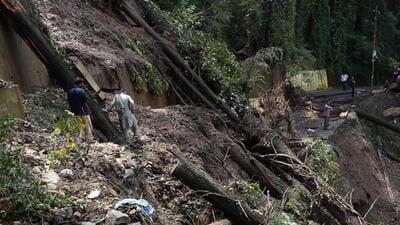 Met has predicted more showers for the rain-battered Shimla town. (Deepak Sansta/HT)