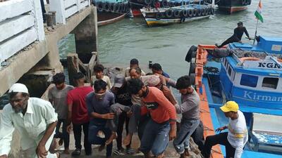 Seven of the eight fishermen on board the trawler were rescued by the crew of another fishing vessel – Al Madad (HT Photo)