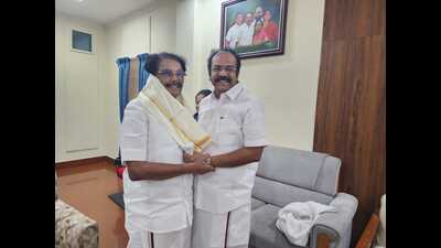 Thangam Thennarasu and KKSSR Ramachandran (Twitter/ Thangam Thennarasu) Thangam Thennarasu and KKSSR Ramachandran (Twitter/ Thangam Thennarasu)