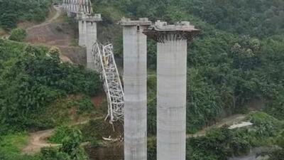 The railway Bridge No. 196 over Kurung River between Bairabi and Sairang railway station collapsed at 9:45am on August 23, 2023 (File Photo)