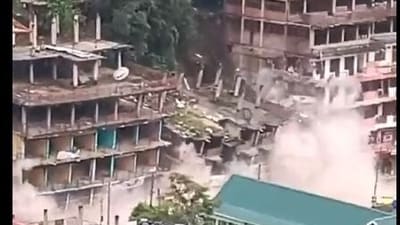Several houses collapse in landslide in Himachal's Kullu, scary video surfaces