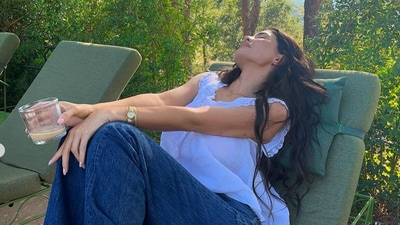 Kylie also enjoyed some iced coffee while soaking up the sun on a pool lounger. She wore a white smock-style top and blue jeans. A fan wrote, “She looks so cute! No make up and regular clothing - she actually looks so young and absolutely beautiful and adorable!” Kylie also enjoyed some iced coffee while soaking up the sun on a pool lounger. She wore a white smock-style top and blue jeans. A fan wrote, “She looks so cute! No make up and regular clothing - she actually looks so young and absolutely beautiful and adorable!”