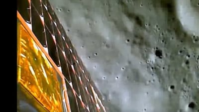 Images of the moon captured by Vikram's Lander Image Camera before the touchdown. (X/ISRO) Images of the moon captured by Vikram's Lander Image Camera before the touchdown. (X/ISRO)