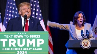Former US president Donald Trump and incumbent vice president Kamala Harris. Former US president Donald Trump and incumbent vice president Kamala Harris.