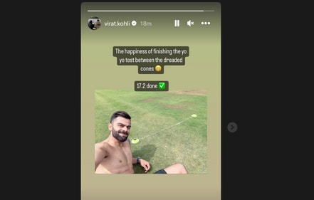 Virat Kohli's Instagram story Virat Kohli's Instagram story