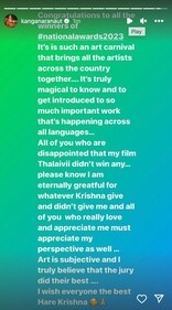 Kangana's post. Kangana's post.