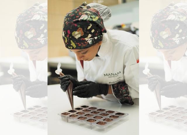 Manam Chocolate infuse their bars with jackfruit and local mangoes. (Manam chocolate) Manam Chocolate infuse their bars with jackfruit and local mangoes. (Manam chocolate)