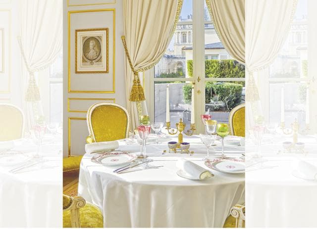 Though the hotel is run by the French luxury group Airelles, the overwhelming influence is chef Alain Ducasse. (Le grand contrôle) Though the hotel is run by the French luxury group Airelles, the overwhelming influence is chef Alain Ducasse. (Le grand contrôle)