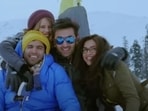 Ranbir Kapoor, Deepika Padukone, Kalki Koechlin and Aditya Roy Kapur in a still from Yeh Jawaani Hai Deewani.