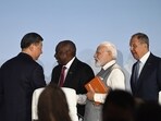 Chinese President Xi Jinping and Indian Prime Minister Narendra Modi spoke on the sidelines of the BRICS summit in Johannesburg. Chinese President Xi Jinping and Indian Prime Minister Narendra Modi spoke on the sidelines of the BRICS summit in Johannesburg.