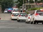 Delhi traffic police authorities carry out a full-dress carcade rehearsal as part of the preparations for the upcoming G20 Summit in New Delhi. Delhi traffic police authorities carry out a full-dress carcade rehearsal as part of the preparations for the upcoming G20 Summit in New Delhi.