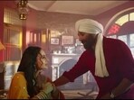 Ameesha Patel and Sunny Deol in a still from Gadar 2. Ameesha Patel and Sunny Deol in a still from Gadar 2.