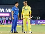 File photo of Sachin Tendulkar and MS Dhoni during IPL 2023 File photo of Sachin Tendulkar and MS Dhoni during IPL 2023