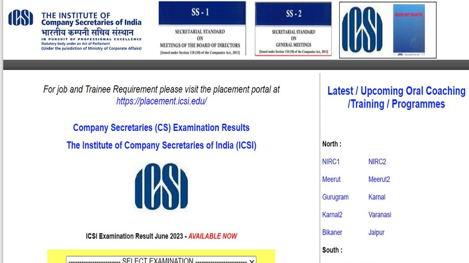 ICSI CS Result 2023 Live: CS June Professional & Executive program results releasing today - Vimarsana News