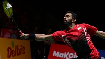 India's Prannoy HS hits a return against Denmark's Viktor Axelsen (AFP) India's Prannoy HS hits a return against Denmark's Viktor Axelsen (AFP)