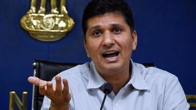 Delhi minister Saurabh Bharadwaj (ANI)