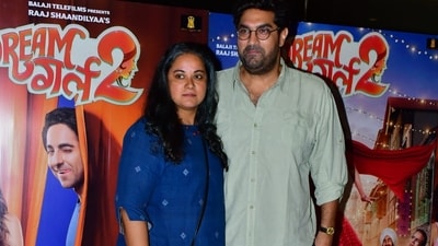 Aditya Roy Kapur's brother and actor Kunal Roy Kapur was spotted with wife Shayonti Roy Kapur at Dream Girl 2 screening. Kunal was last seen in the film Radhe Shyam and the web series Aadha Ishq. Aditya Roy Kapur's brother and actor Kunal Roy Kapur was spotted with wife Shayonti Roy Kapur at Dream Girl 2 screening. Kunal was last seen in the film Radhe Shyam and the web series Aadha Ishq. 