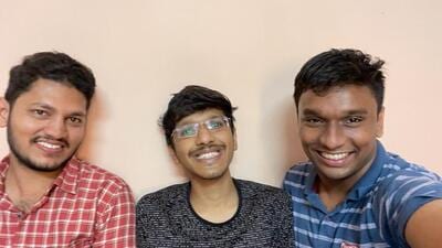From left: Taj Baba, Suyash Bafna, Immanuel Louis co-founders, Astrophel Aerospace. (HT PHOTO) From left: Taj Baba, Suyash Bafna, Immanuel Louis co-founders, Astrophel Aerospace. (HT PHOTO)