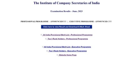 ICSI CS Executive Result 2023 declared at icsi.edu, direct link here ICSI CS Executive Result 2023 declared at icsi.edu, direct link here